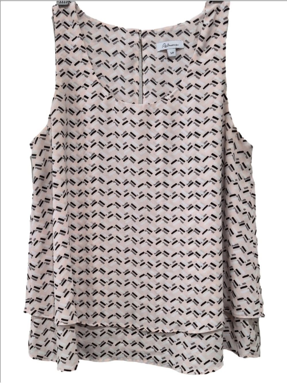 Reitmans Pink Geometric Sleeveless Tank Top - Size S/P